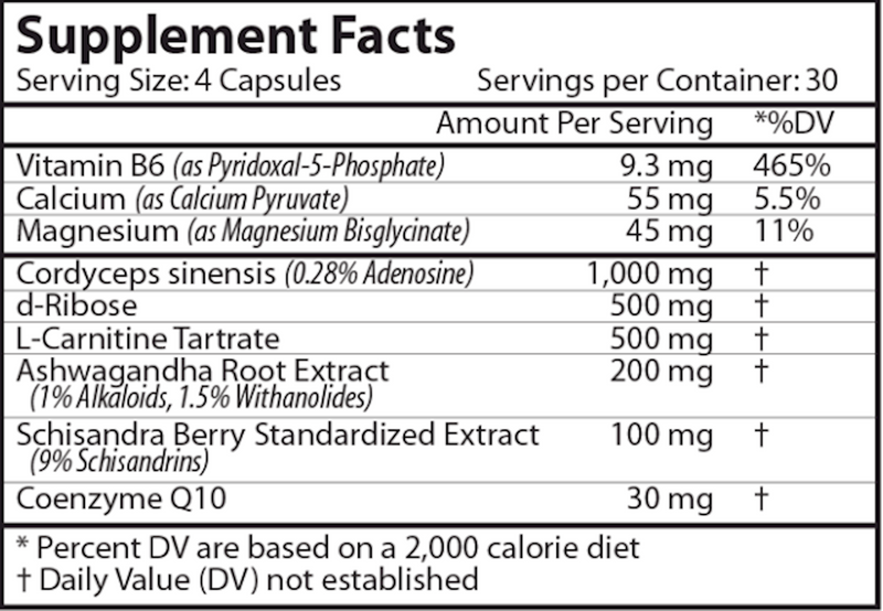 Energy Ignitor  (Vinco) Supplement Facts