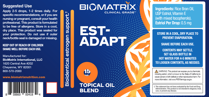 Est-Adapt (BioMatrix) Label