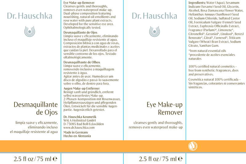 Eye Make-up Remover (Dr. Hauschka Skincare) Label