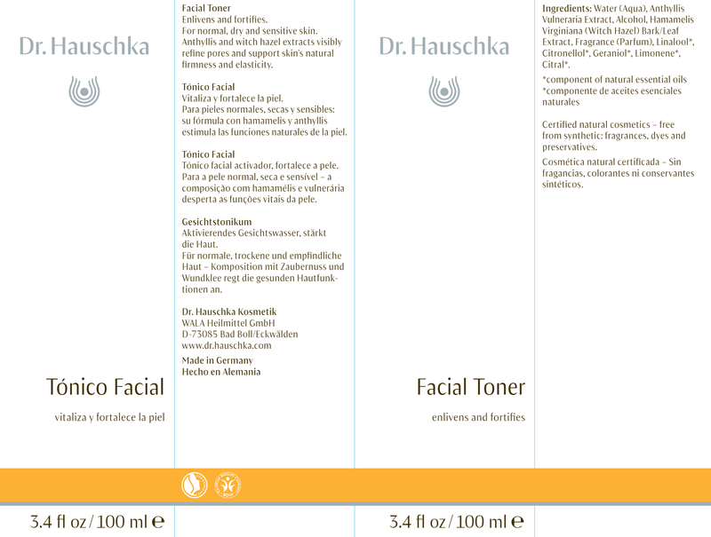 Facial Toner (Dr. Hauschka Skincare) Label