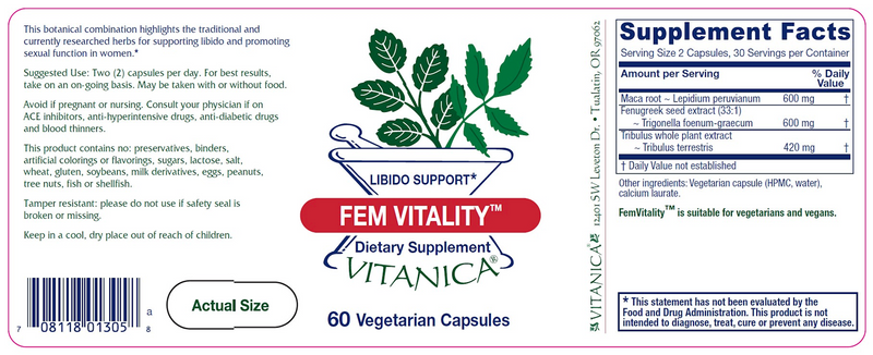 FemVitality (Vitanica) Label