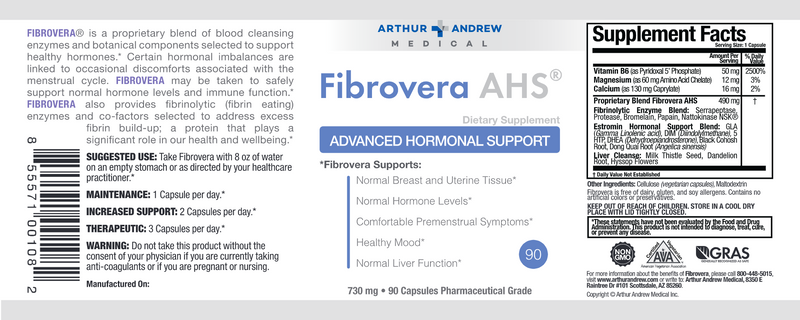 Fibrovera AHS (Arthur Andrew Medical Inc) Label