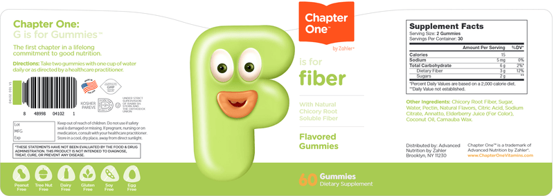 fiber gummies chapter one label