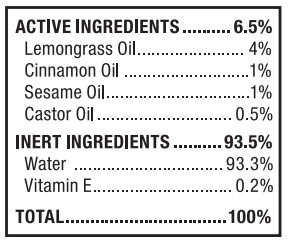 Flea and Tick Defense Spray (Dr. Mercola) Ingredients