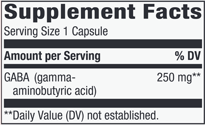 GABA (Nature's Way) Supplement Facts