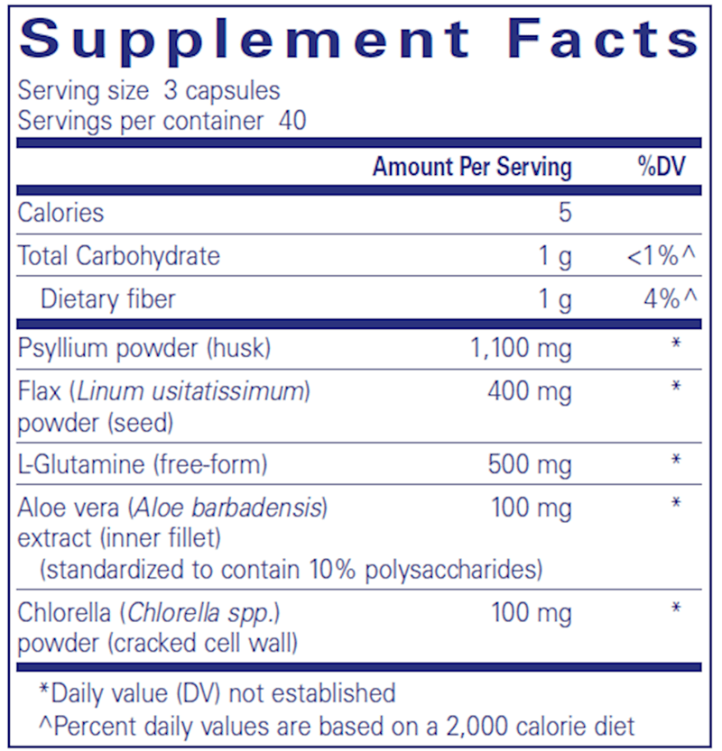 GI Fortify Capsules (Pure Encapsulations) Supplement Facts