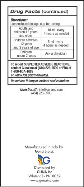 GUNA-Cough (Guna, Inc.) Drug Facts 1