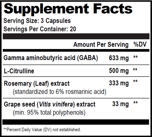 Gaba Brain Food (Natural Stacks) Supplement Facts