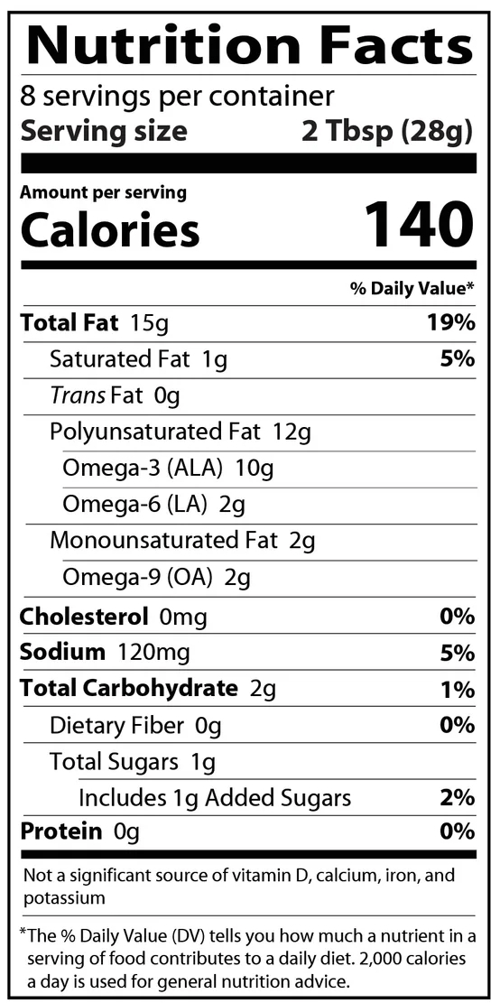 Garlic Paprika Superfood Dressing (Foods Alive) Nutrition Facts