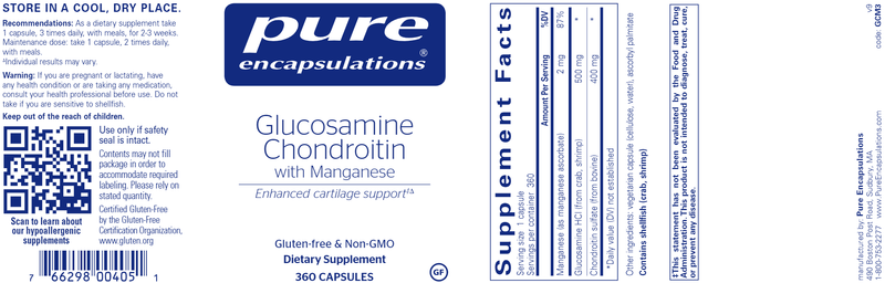 Glucosamine Chondroitin W/ Manganese 360 Count