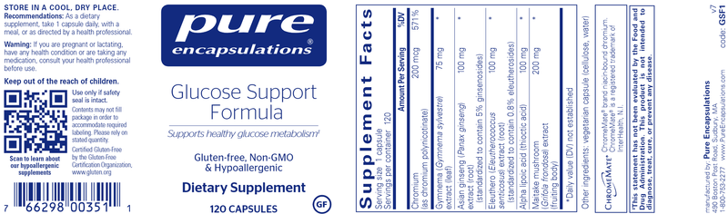 Glucose Support Formula 120 Count