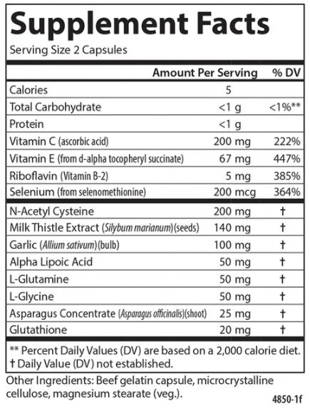 Glutathione Booster (Carlson Labs) Supplement Facts