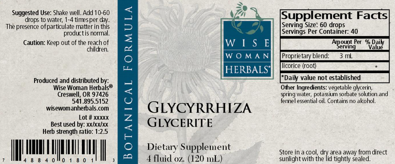 Glycyrrhiza Glycerite licorice 4oz Wise Woman Herbals products