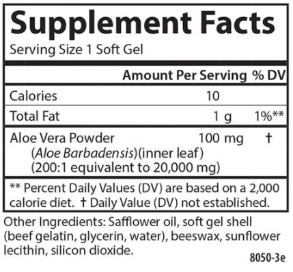 Golden Aloe (Carlson Labs) Supplement Facts