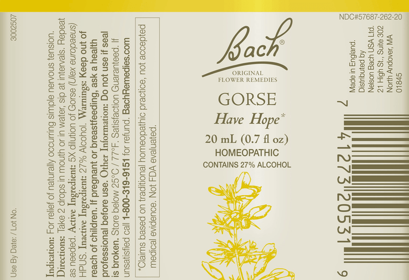 Gorse Flower Essence (Nelson Bach) Label