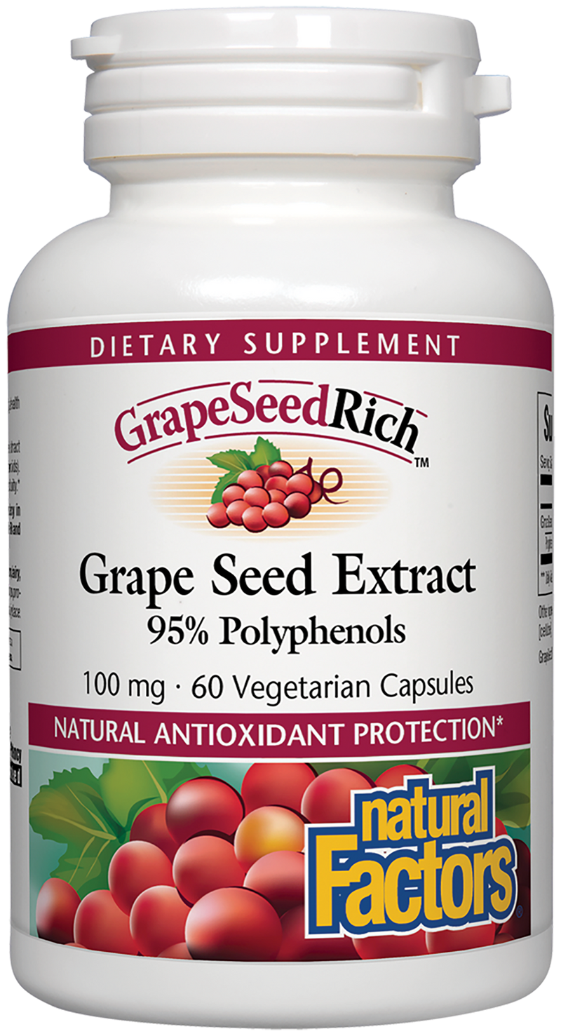 Grape Seed Extract 100 mg (Natural Factors) Front