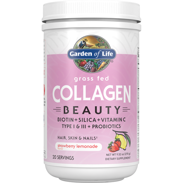 Grass Fed Collagen Beauty Strawberry Lemonade (Garden of Life) Front