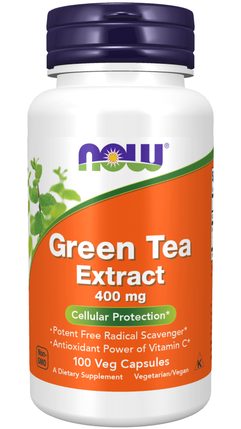 Green Tea Extract 400 mg (NOW) Front