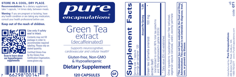 Green Tea Extract 120 Count