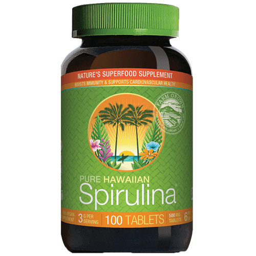 Hawaiian Spirulina 500 mg 100 Tabs Nutrex Hawaii