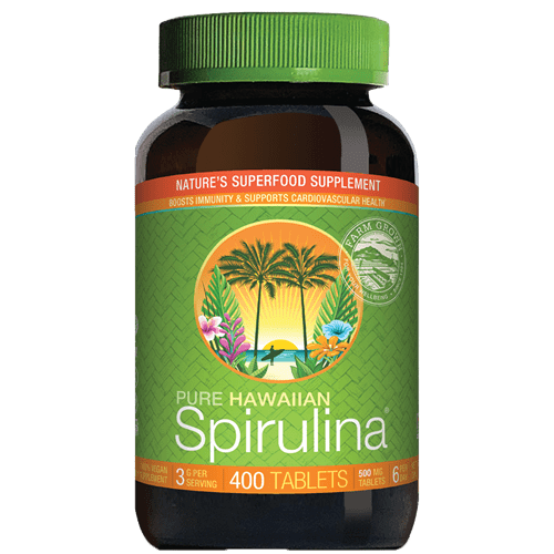 Hawaiian Spirulina 500 mg 400 Tabs Nutrex Hawaii