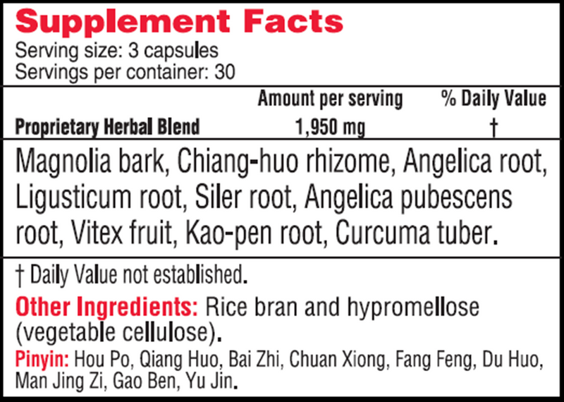 Head-Q (Health Concerns) Supplement Facts