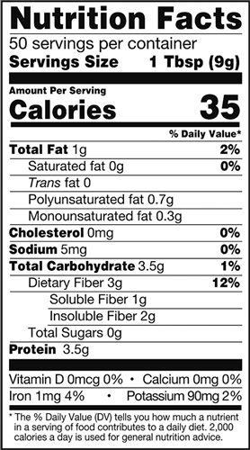 Hi Lignan Nutri Flax Powder (Omega Nutrition) Nutrition Facts