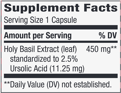 Holy Basil (Nature's Way) Supplement Facts