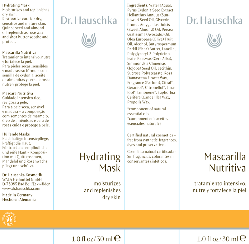 Hydrating Mask (Dr. Hauschka Skincare) Label