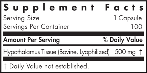 Hypothalamus (Allergy Research Group) supplement facts