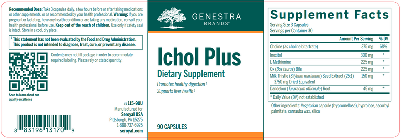  Ichol Plus (Genestra) label