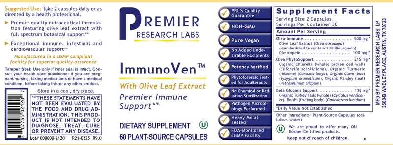 ImmunoVen Premier (Premier Research Labs) Label