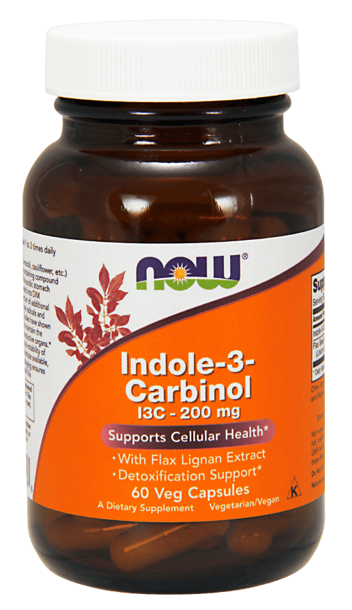 Indole-3-Carbinol 200 mg (NOW) Front