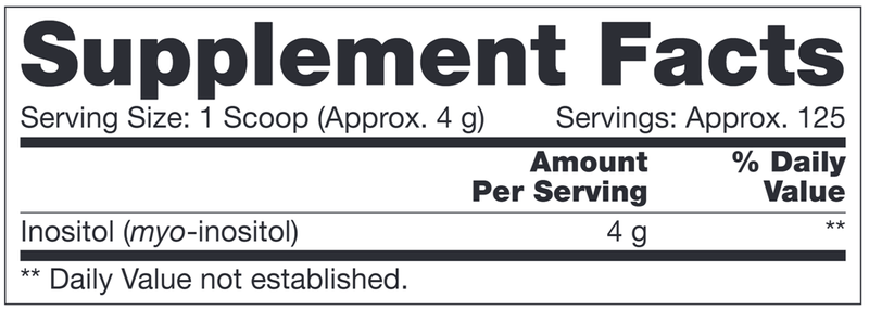 Inositol SAP (NFH Nutritional Fundamentals) Supplement Facts
