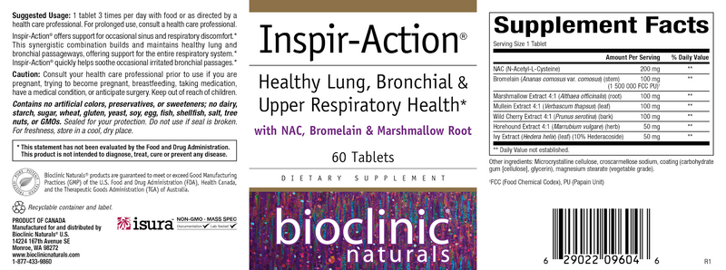 Inspir-Action (Bioclinic Naturals) Label