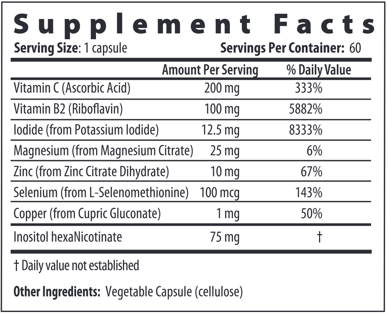 Iodine Px (Restorative Formulations) Supplement Facts