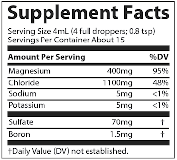 Ionic Magnesium Trace Minerals Research supplement facts