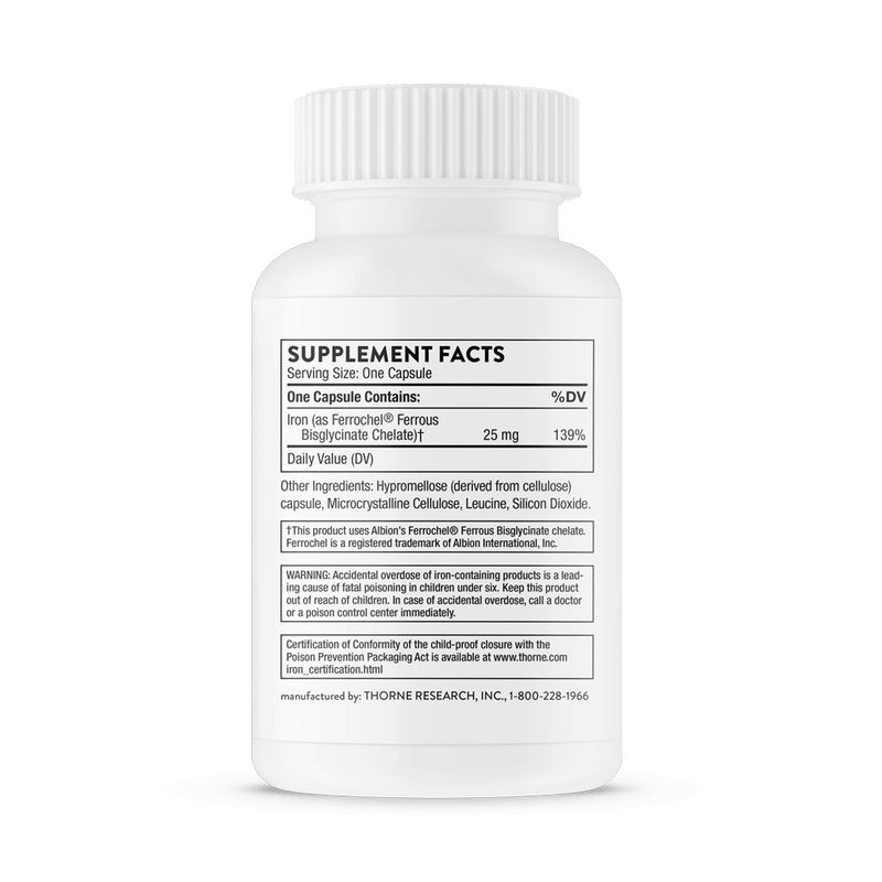 Iron Bisglycinate NSF Thorne Research