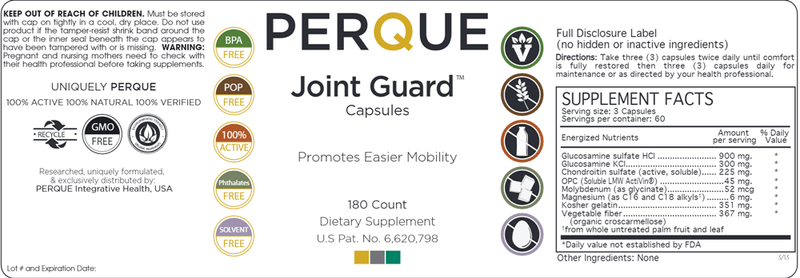 Joint Guard (Perque) 180ct Label