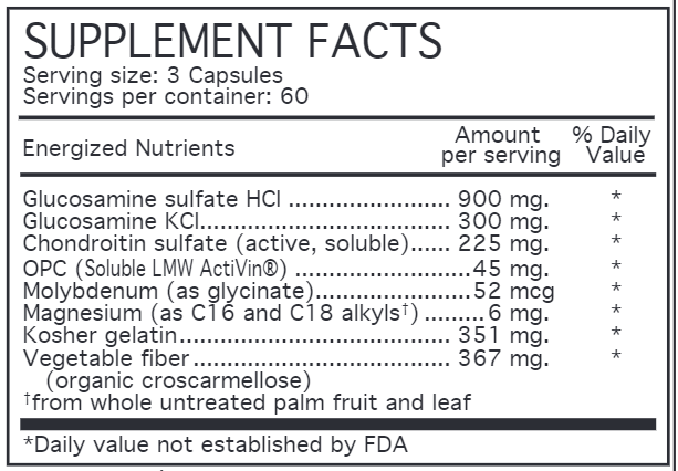 Joint Guard (Perque) 180ct Supplement Facts