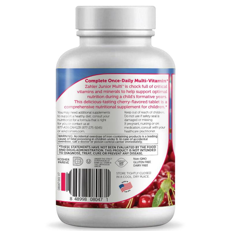 Junior Multi-Vitamin (Advanced Nutrition by Zahler) Side 1