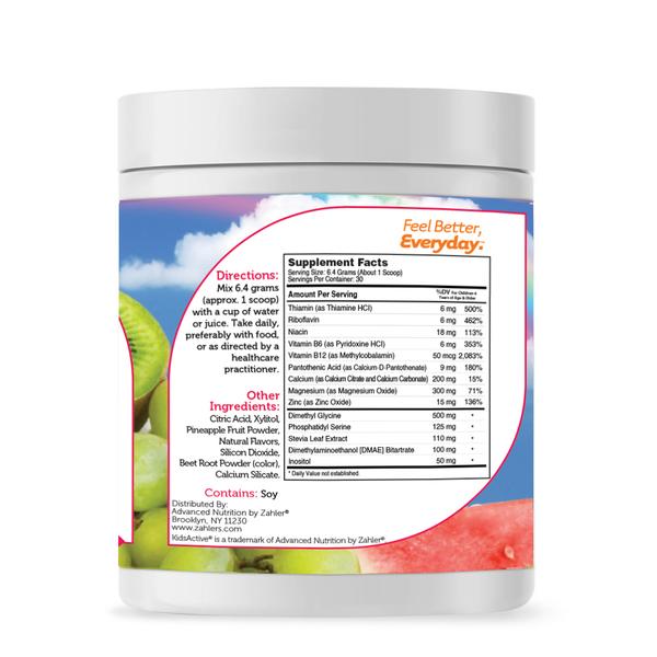 Kids Active Powder (Advanced Nutrition by Zahler) Side 2