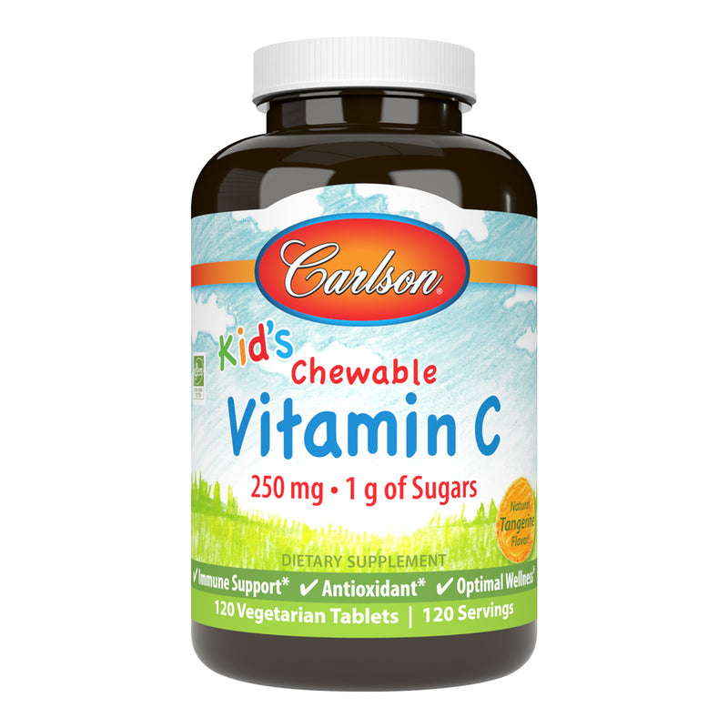 Kids Chewable Vitamin C 250 mg (Carlson Labs) Front