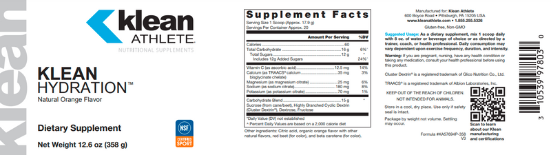 Klean Hydration Carton 10Ct (Douglas Labs) Label