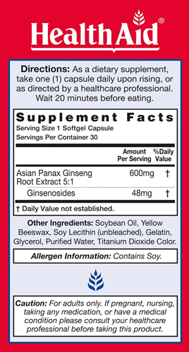 Koregin 600 mg (Health Aid America) Label 1