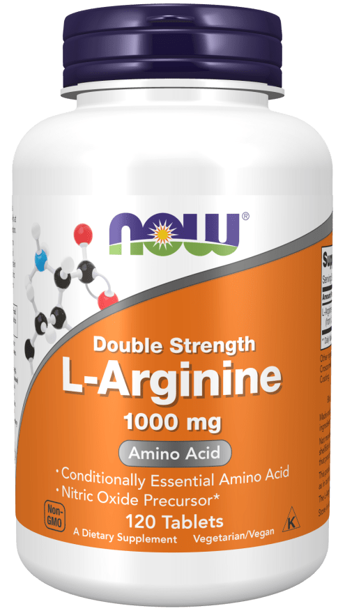 L-Arginine 1000 mg (NOW) Front