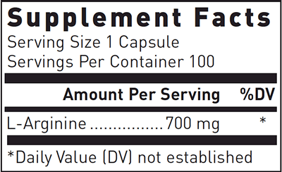 BACKORDER ONLY - L-Arginine 700 mg. (100 Count)