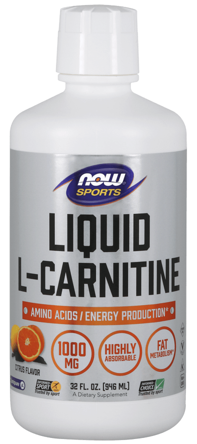 L-Carnitine 1000 mg Liquid (NOW) Front