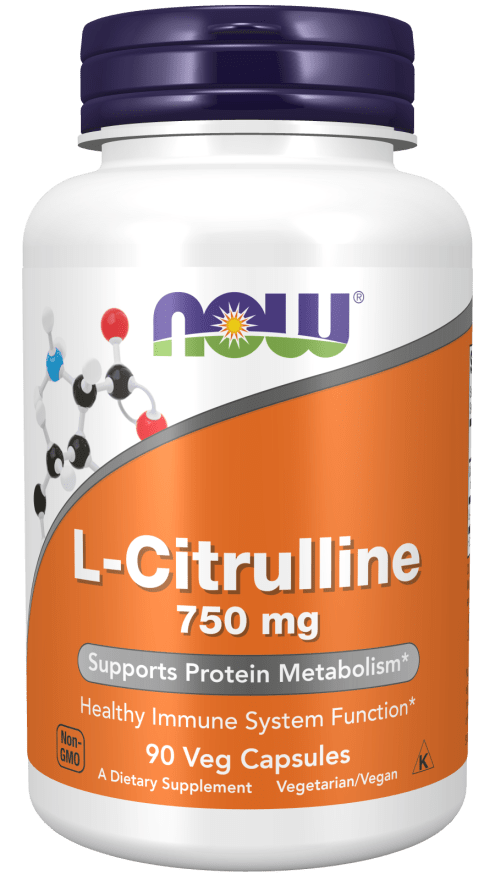 L-Citrulline 750 mg 90 Veg Capsules (NOW) Front