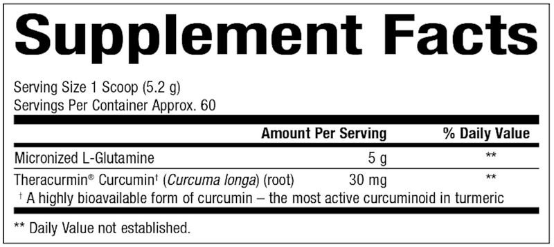 L-Glutamine with Theracurmin (Bioclinic Naturals) Supplement Facts